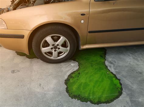 what is green fluid leaking from car|How to Determine Leaking Fluid by Color